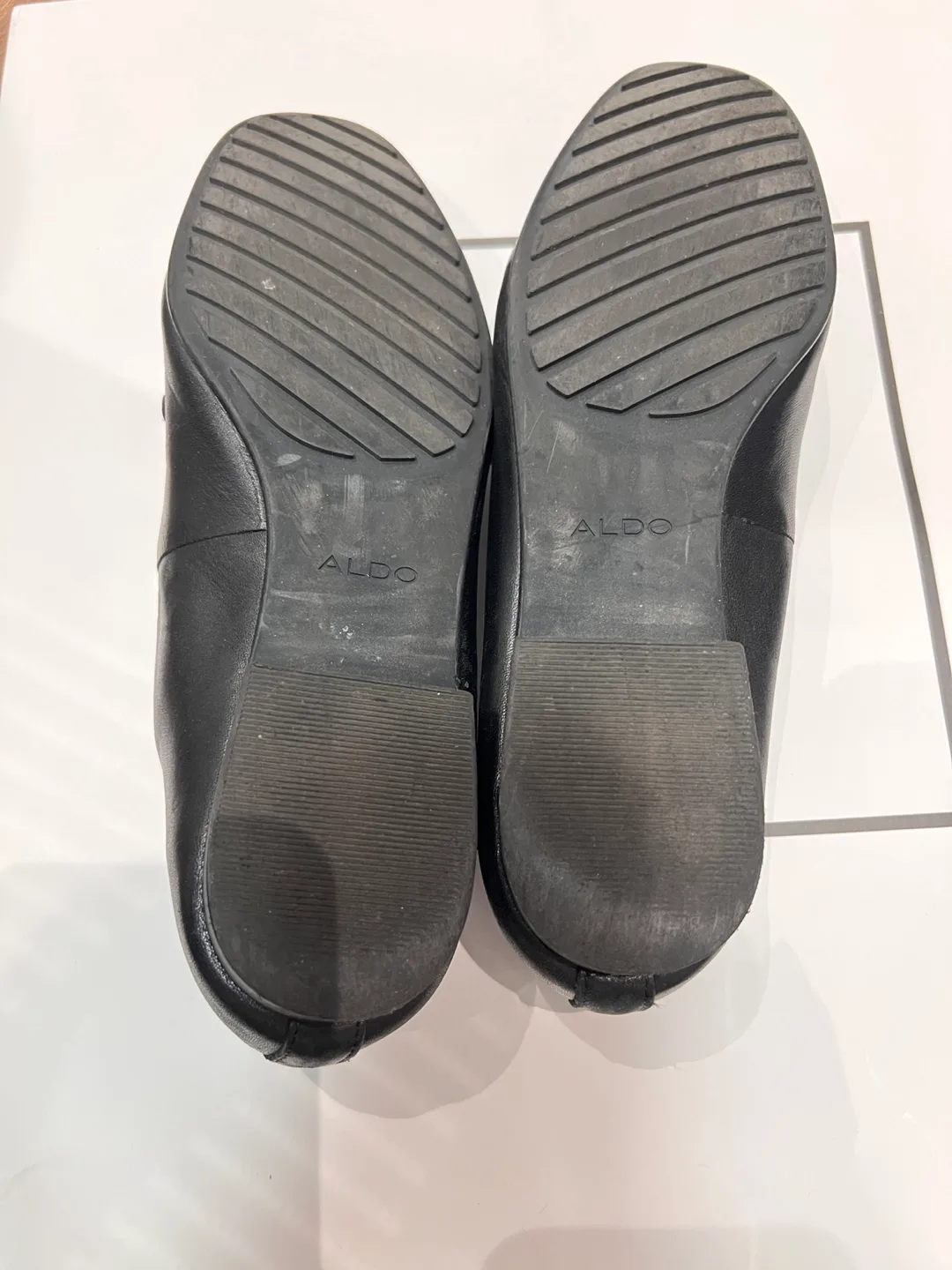 ALDO Black Leather Loafers- US7 image indicator(5)