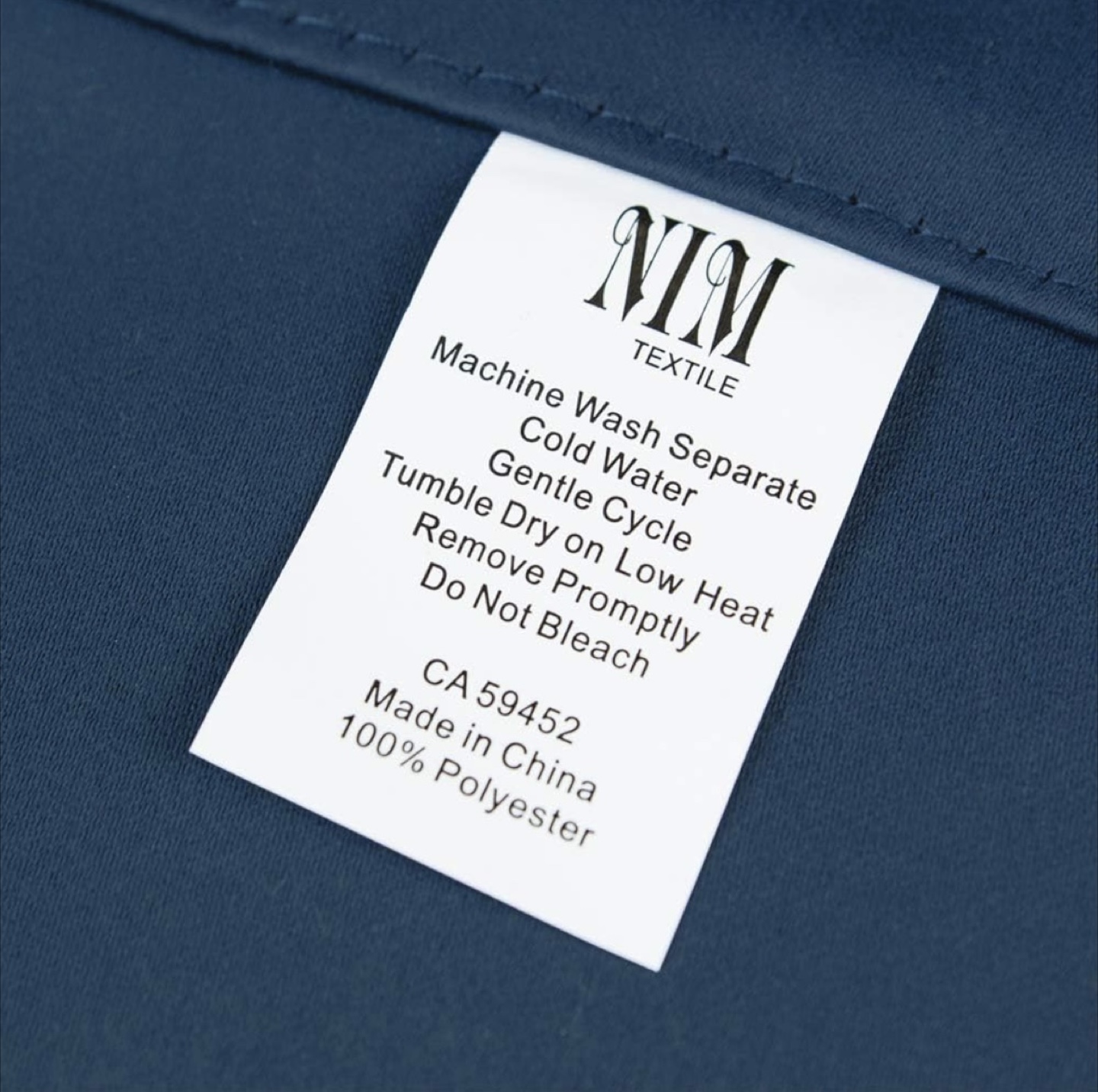 NIM Textile Navy Blue Blackout Curtains, 96" Length - photo 4