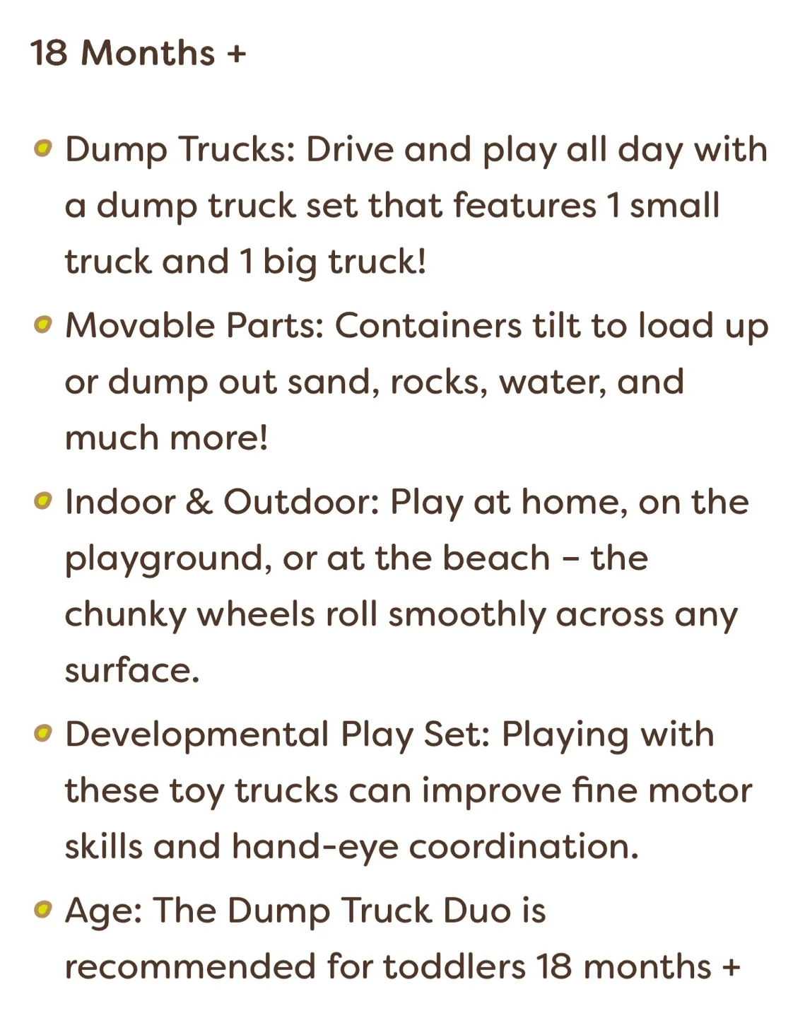 B. Toys Dump Truck Duo - Toy Trucks image indicator(5)