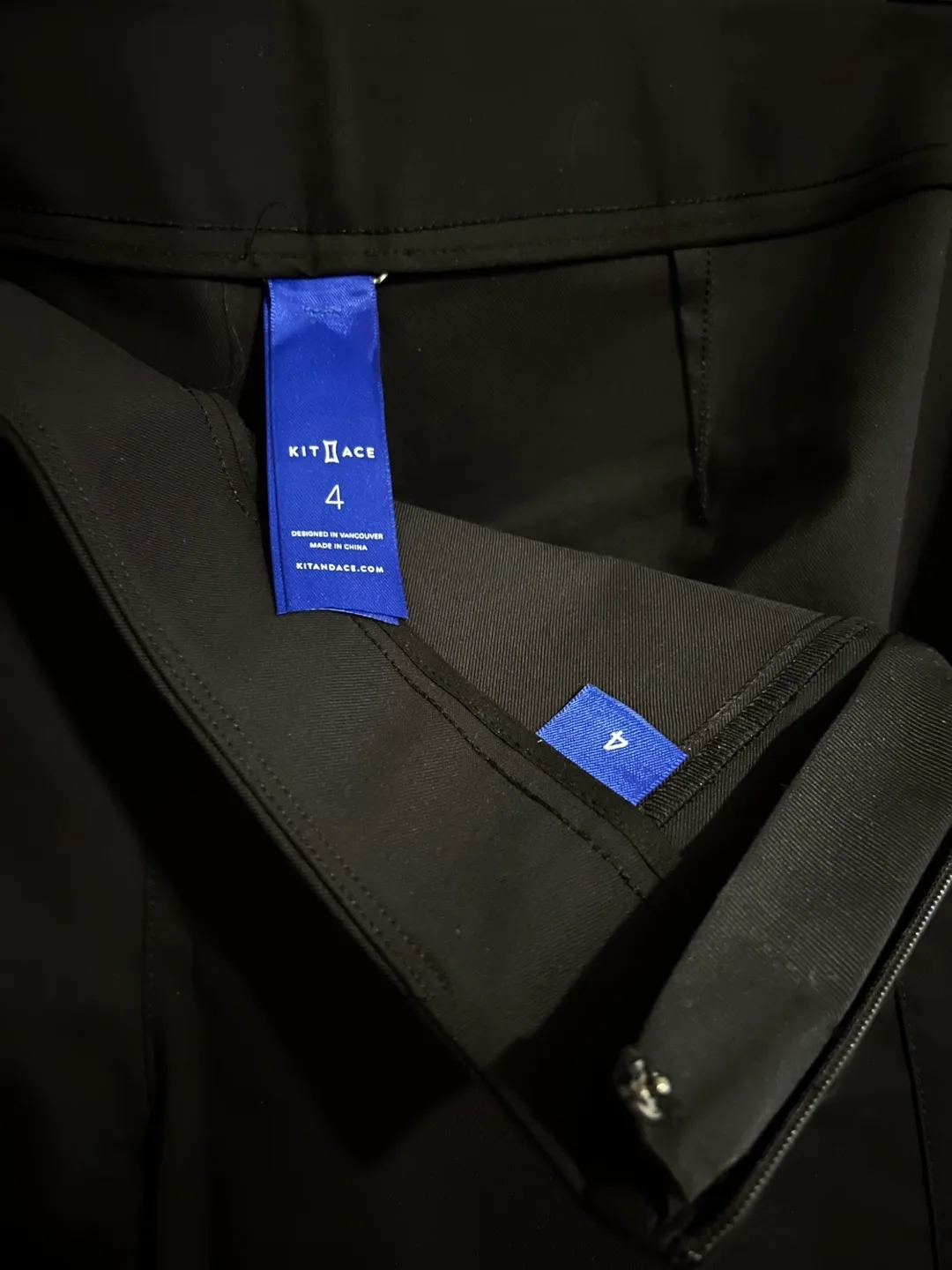 Kit and Ace cigarette side zip black dress pants image indicator(2)