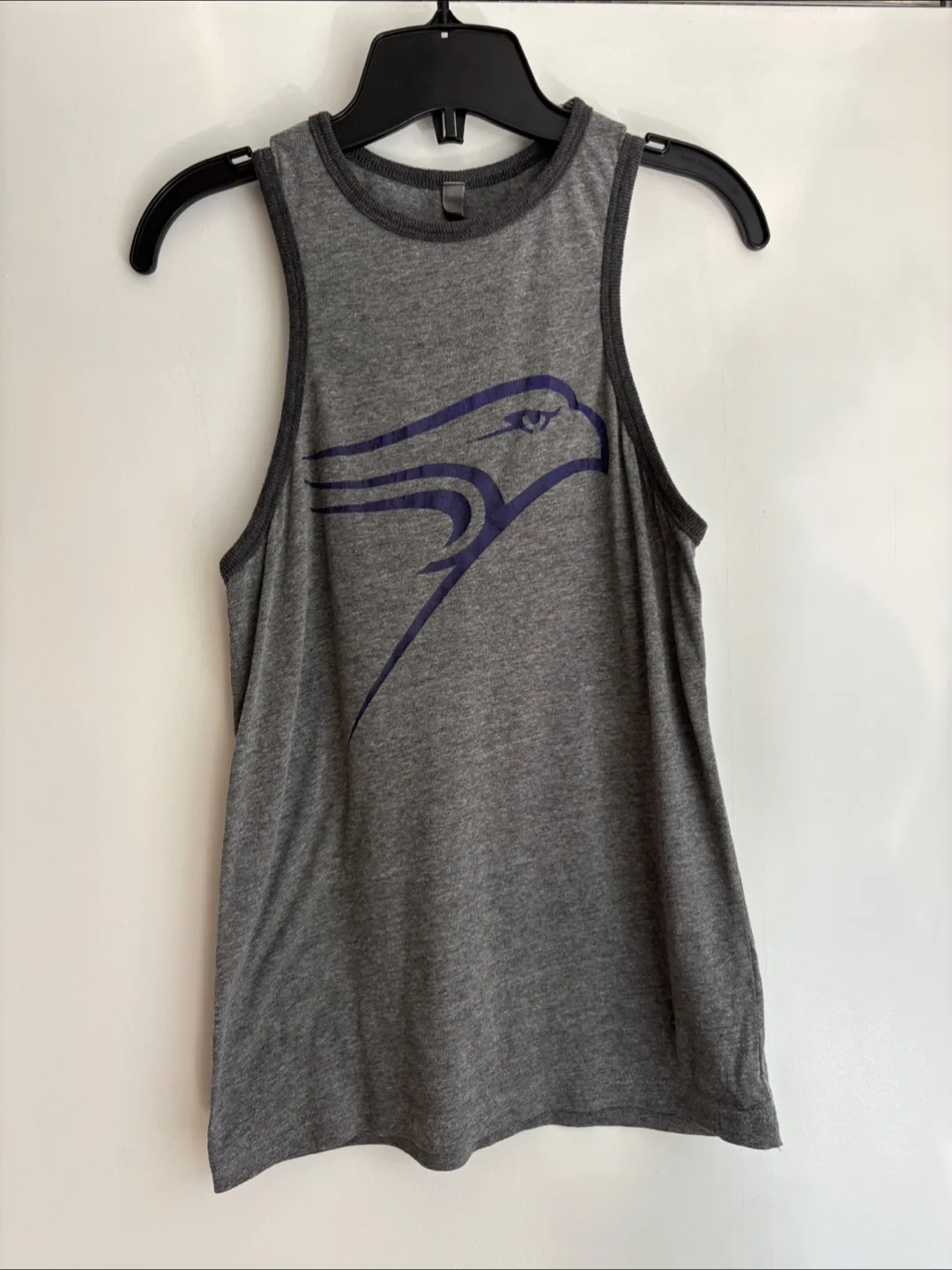 Wilfrid Laurier Uni Grey Tank (Purple Golden Hawks Logo) thumbnail