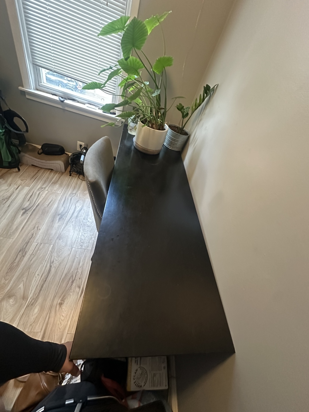 Black Desk with File Cabinets - photo 2