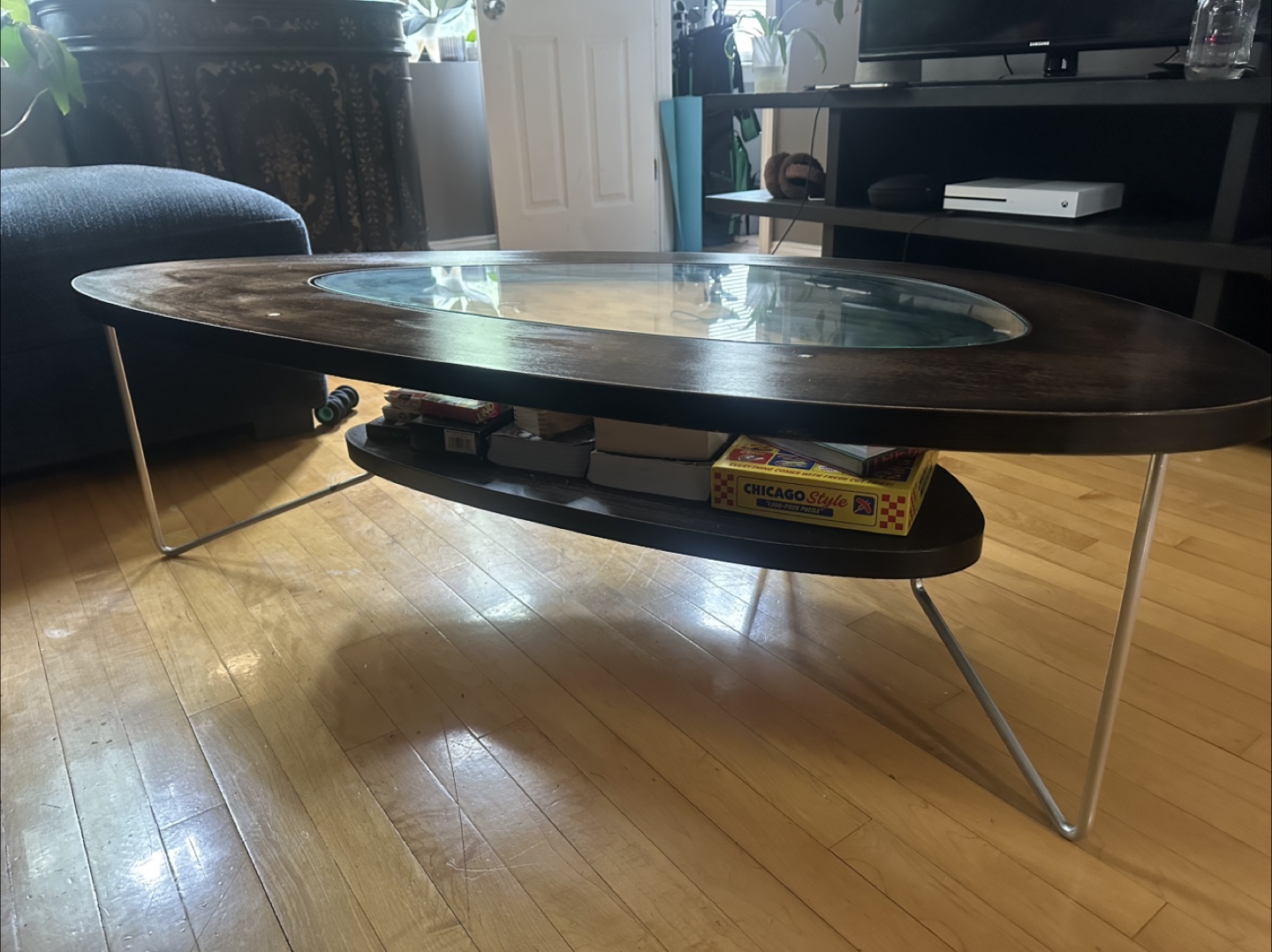 Unique Wood & Glass Coffee Table - photo 2