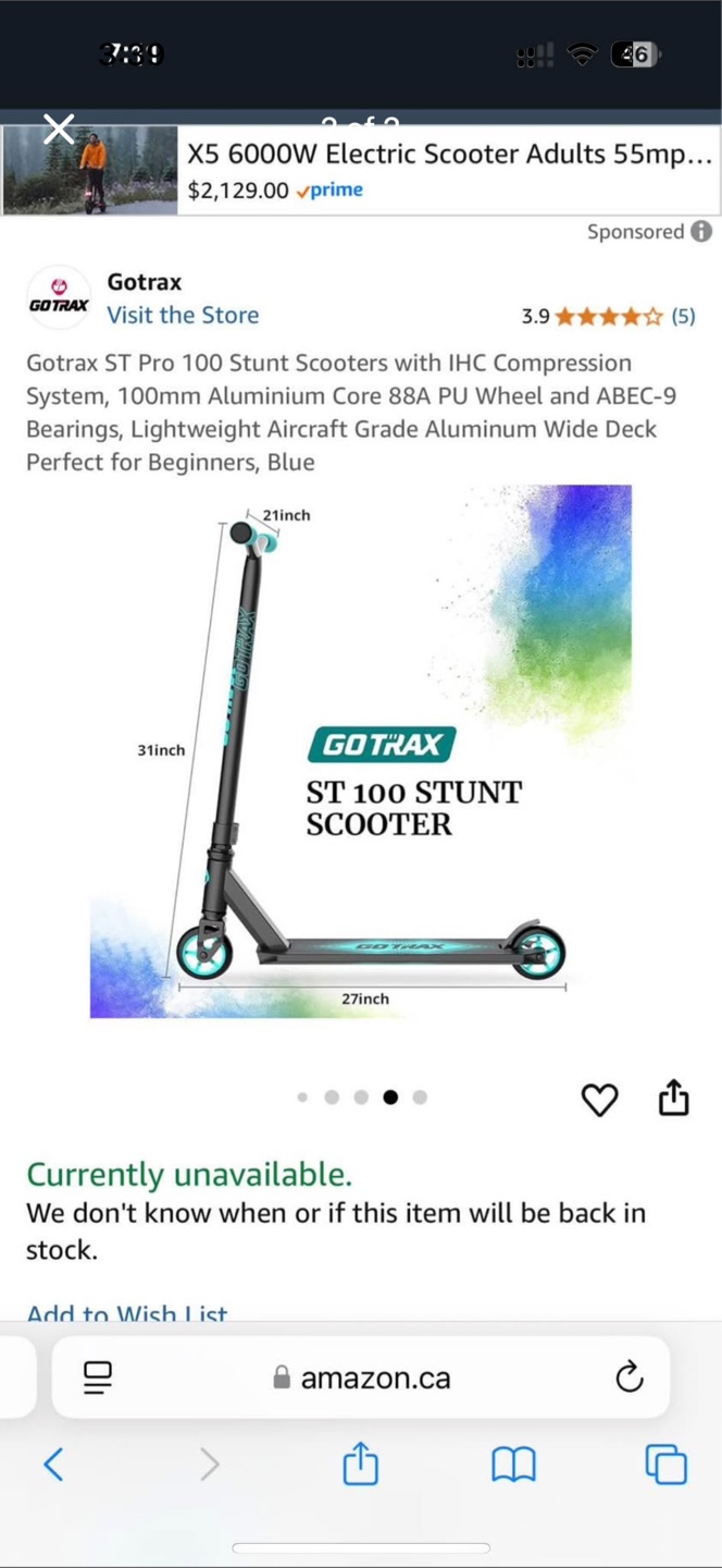 Gotrax ST Pro 100 Stunt Scooter