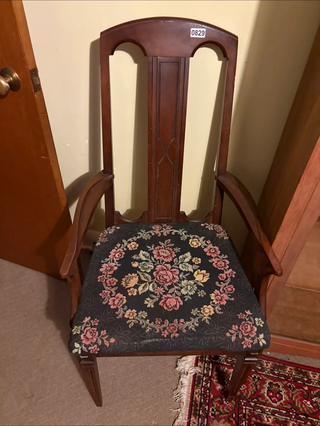 Floral Upholstered Armchair thumbnail