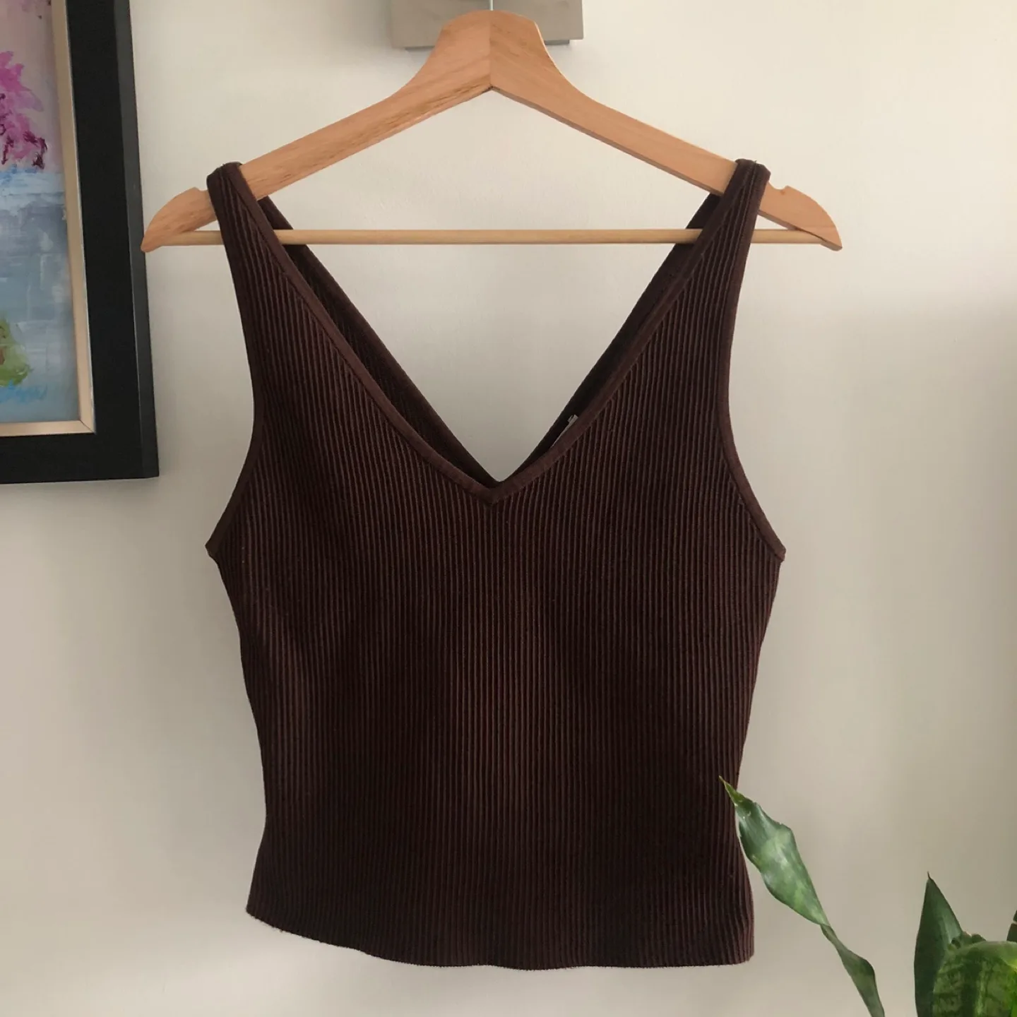 Babaton Sculpt V-Neck - Mocha Brown 🤎 - Size M thumbnail