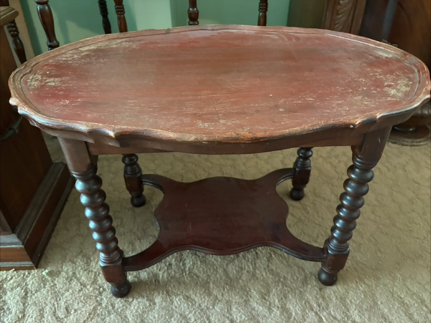 Antique Wooden Side Table thumbnail