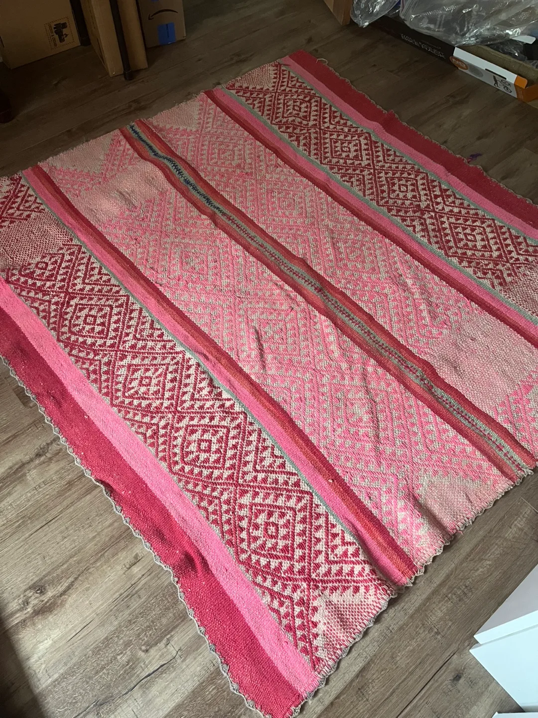 Woven Pink Rug thumbnail