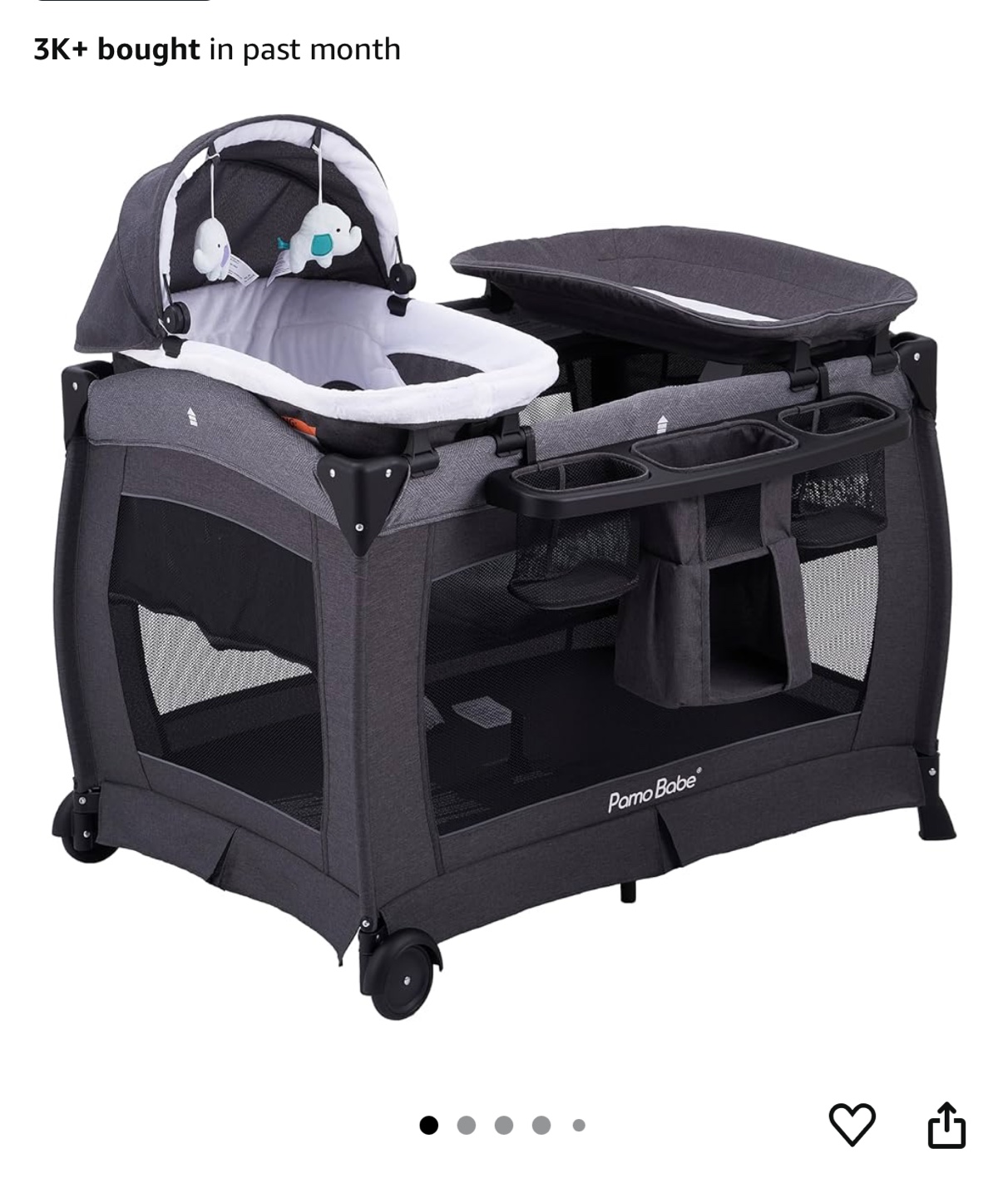Pamo Babe Playard with Bassinet & Changing Table
