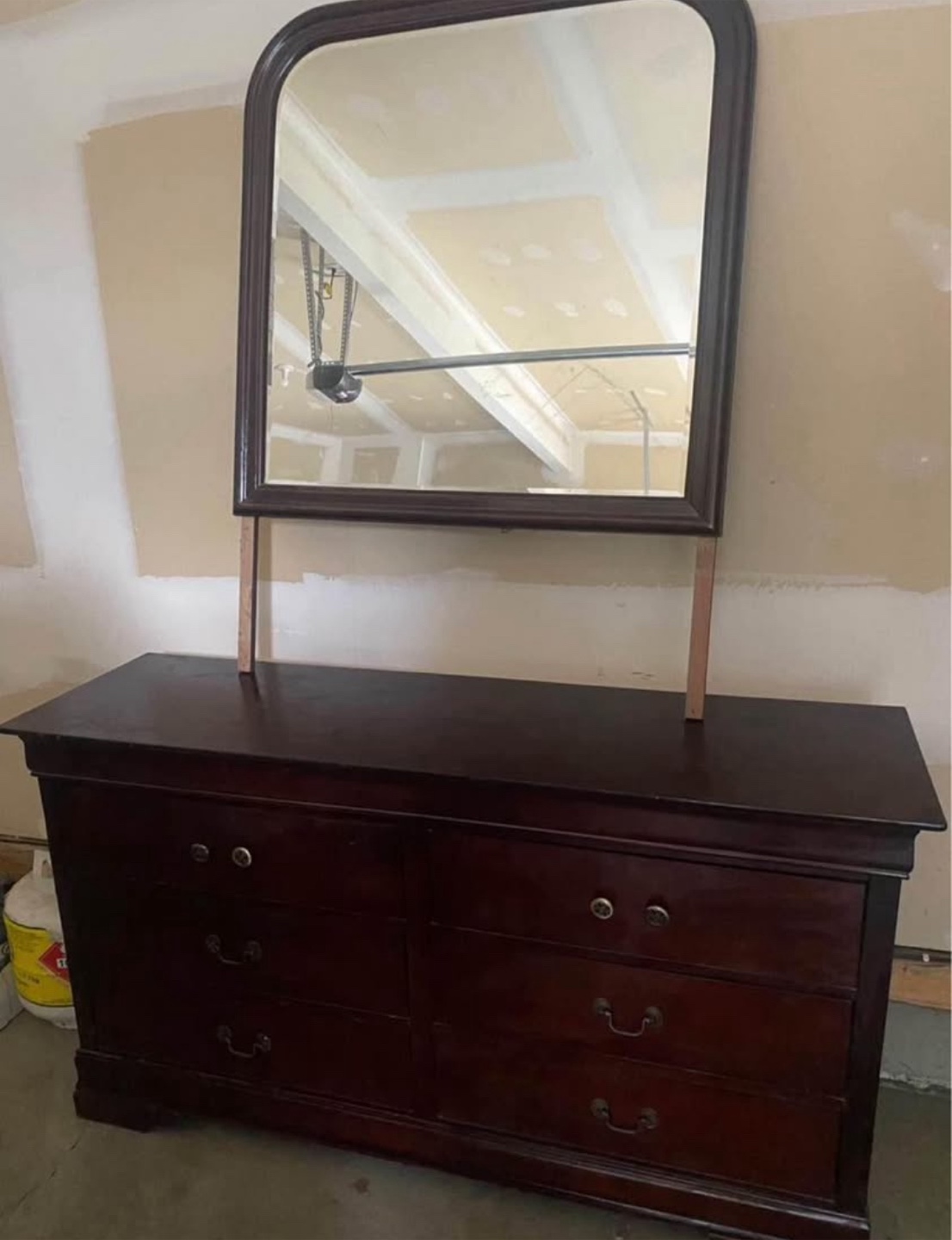 Wooden Dresser with Mirror