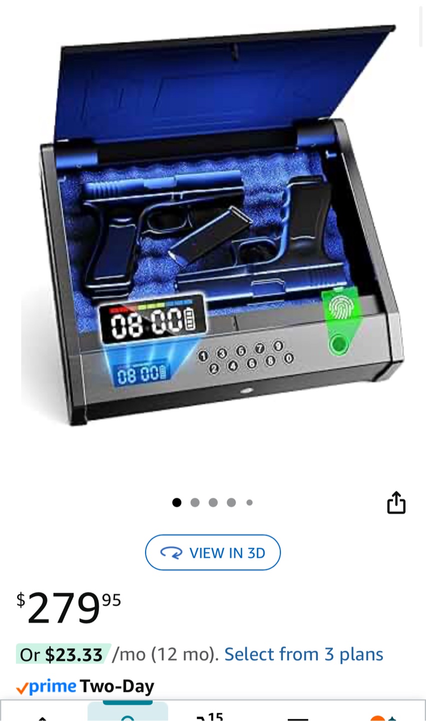 HOLEWOR Fingerprint Security Safe - Like New! - photo 3