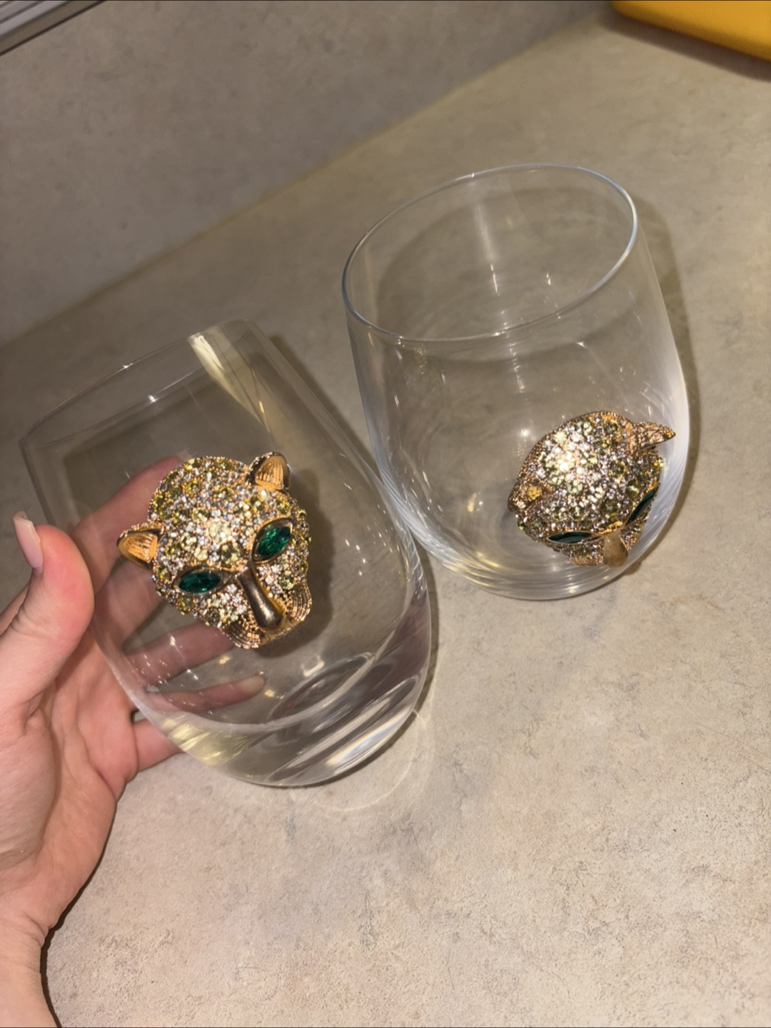 Glasses with Panther Head Decor - photo 2