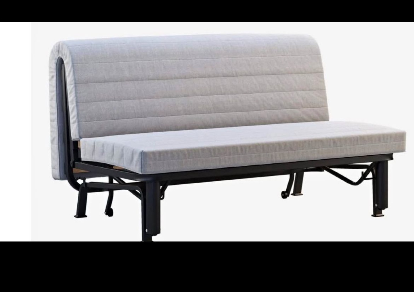 IKEA LYCKSELE LÖVÅS Sofa Bed - Knisa Light Gray
