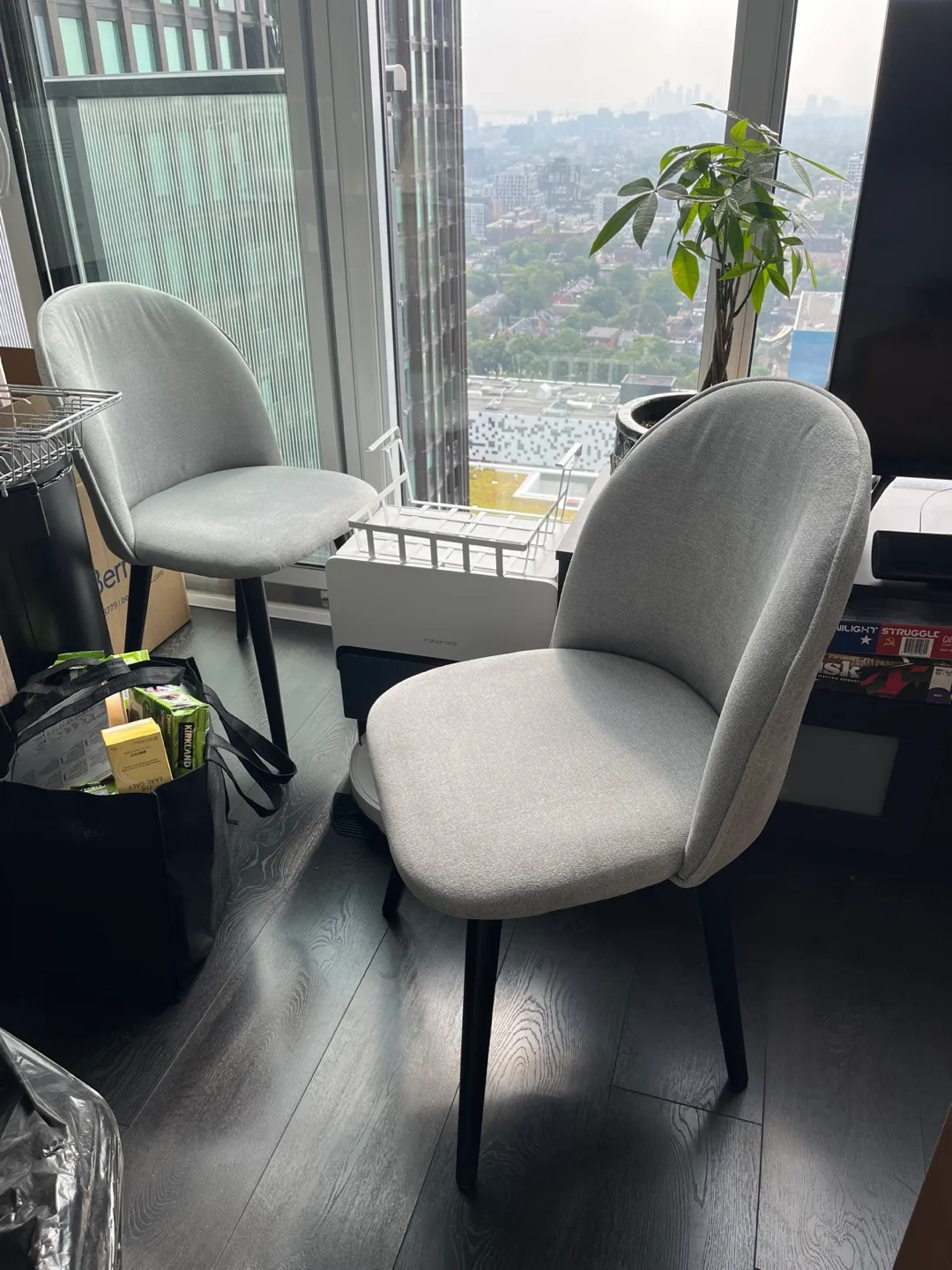 MOE'S Home Clarissa Dining Chair Light Grey - M2 thumbnail