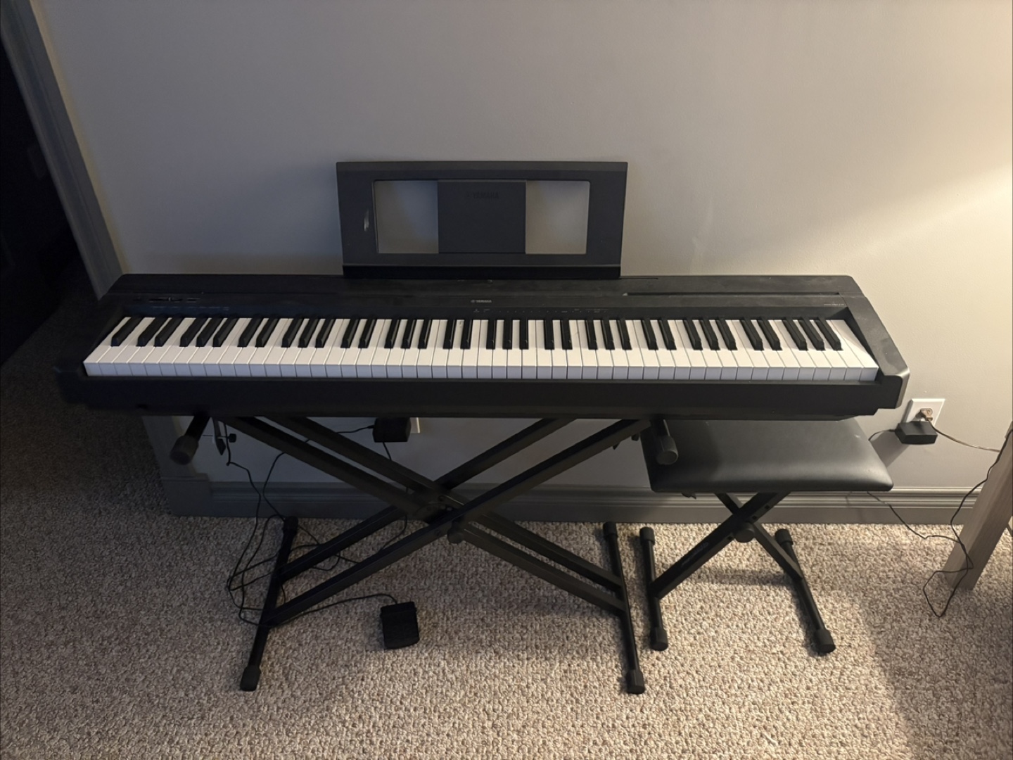 Yamaha Digital Piano with Stand, Bench, and Pedal