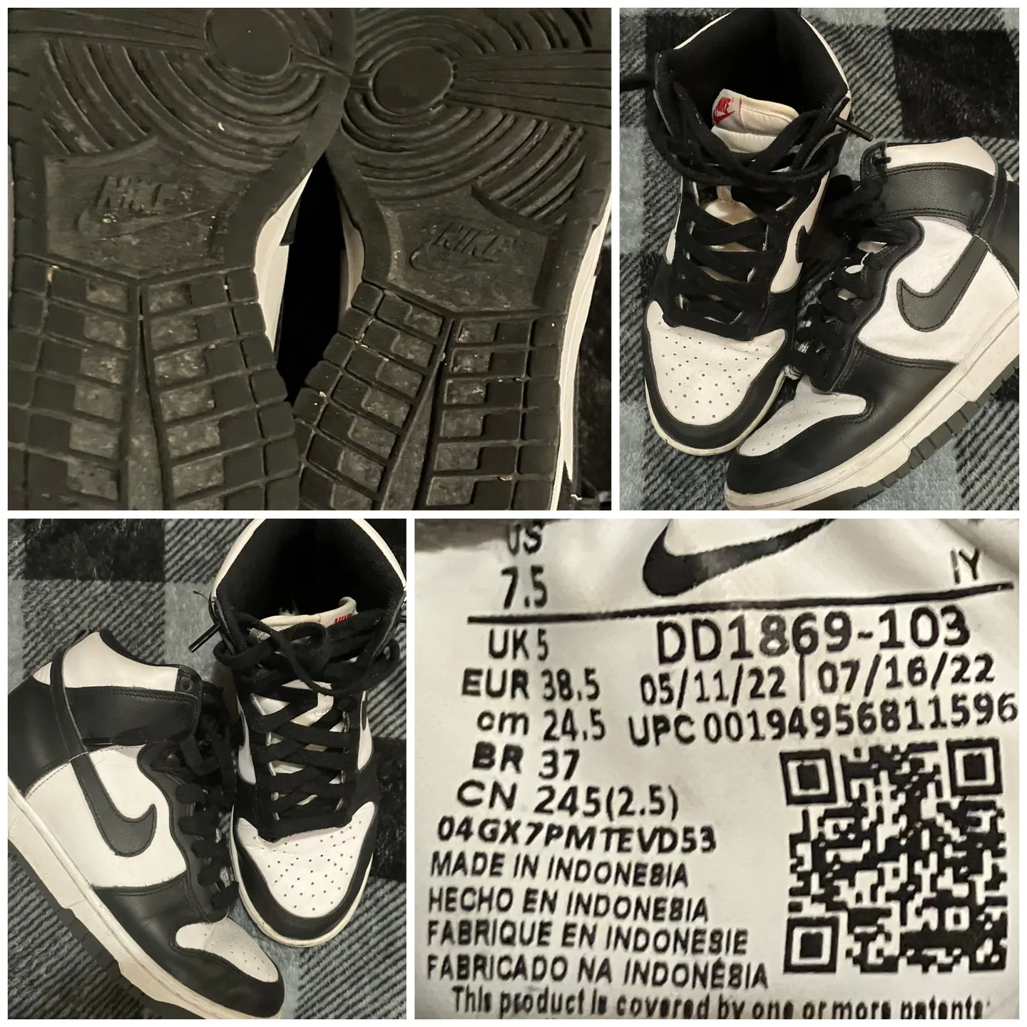 (Nike) Dunk High Panda - Size Women 7.5 US thumbnail
