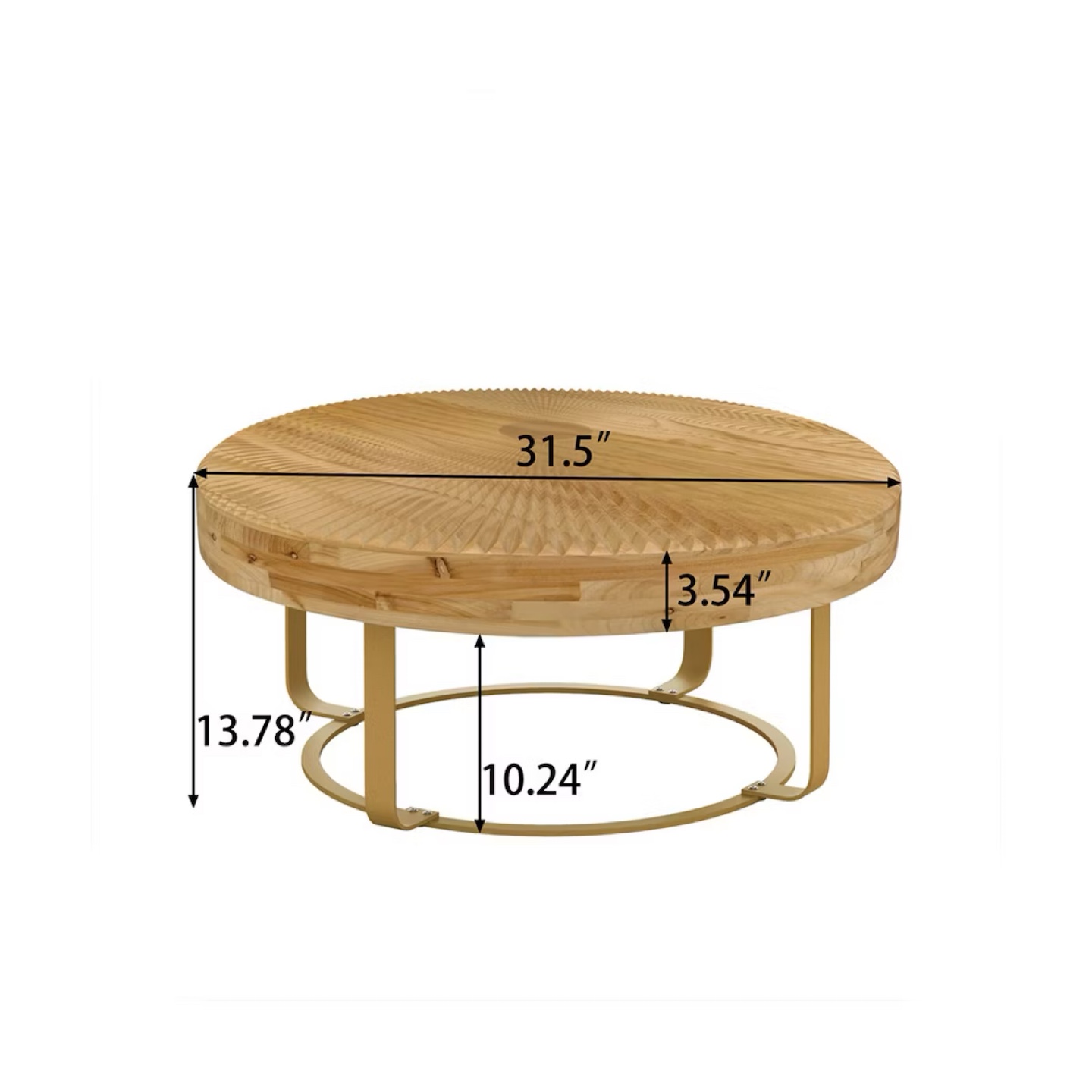 Center Tables, Modern Round Coffee Table Wooden - photo 3