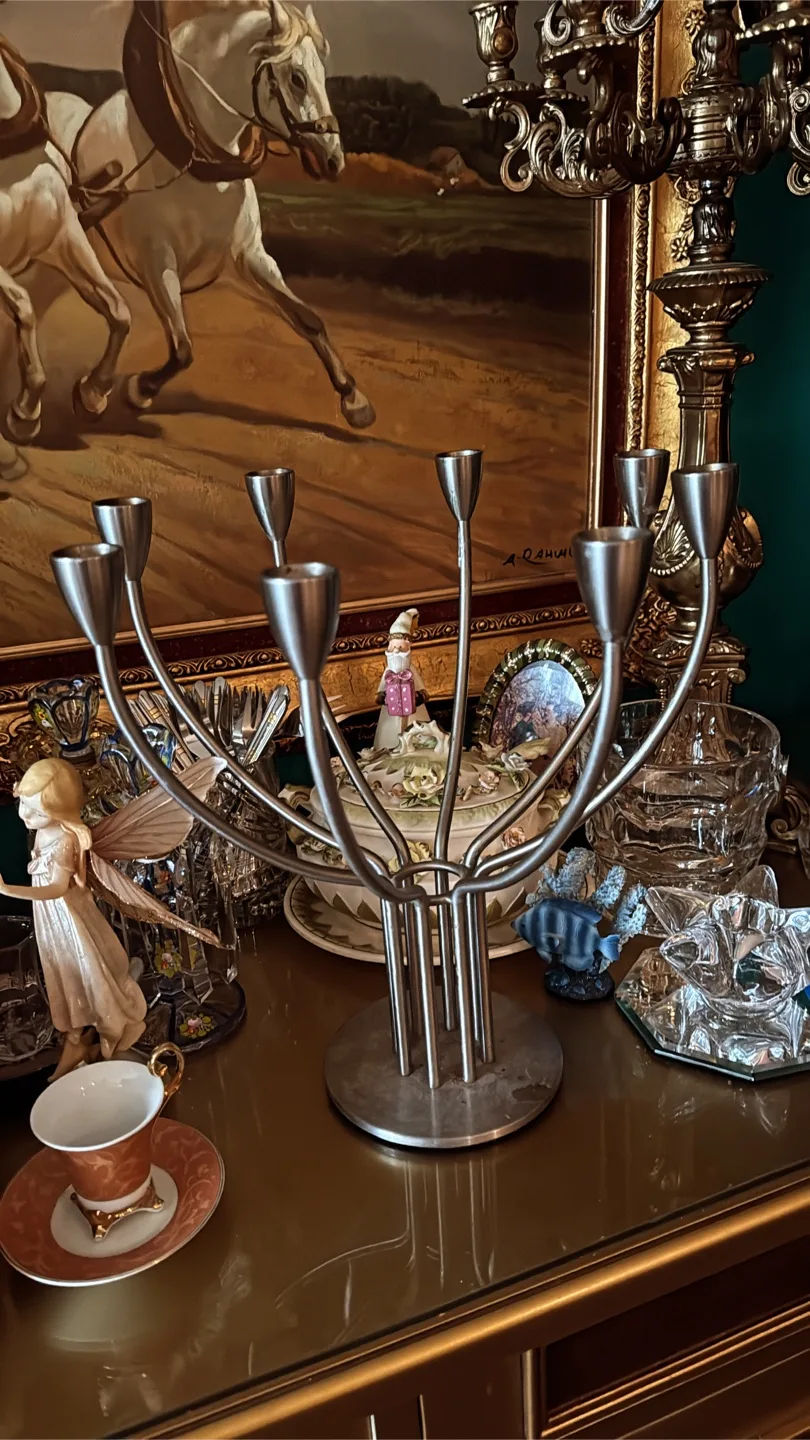 Silver Metal Candle Holder thumbnail