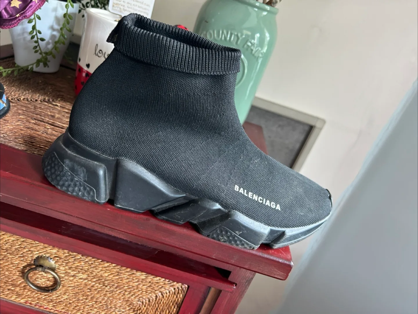 Balenciaga Speed Sock Sneakers - Black thumbnail