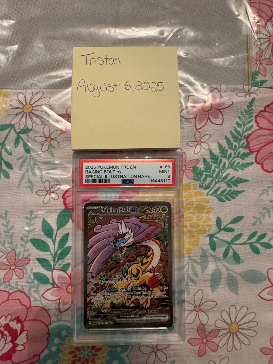 Pokemon Raging Bolt ex 166 PSA9 thumbnail