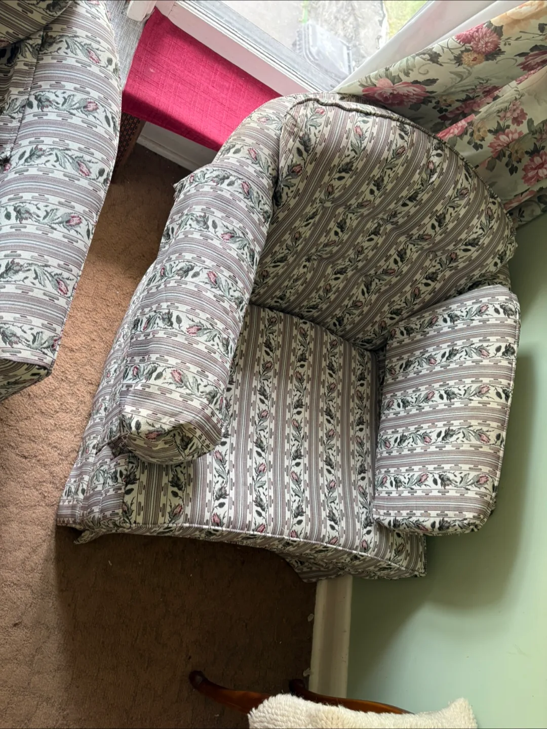 Floral Patterned Armchair - (matching sofa/couch) thumbnail