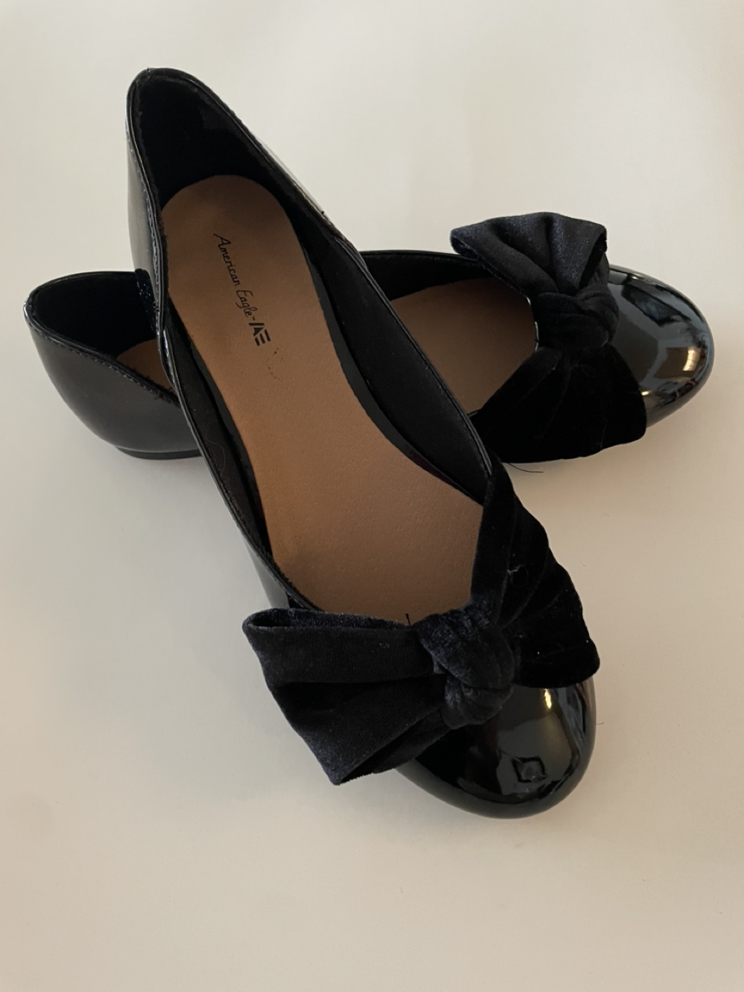American Eagle Black Patent Ballet Flats - Size 8