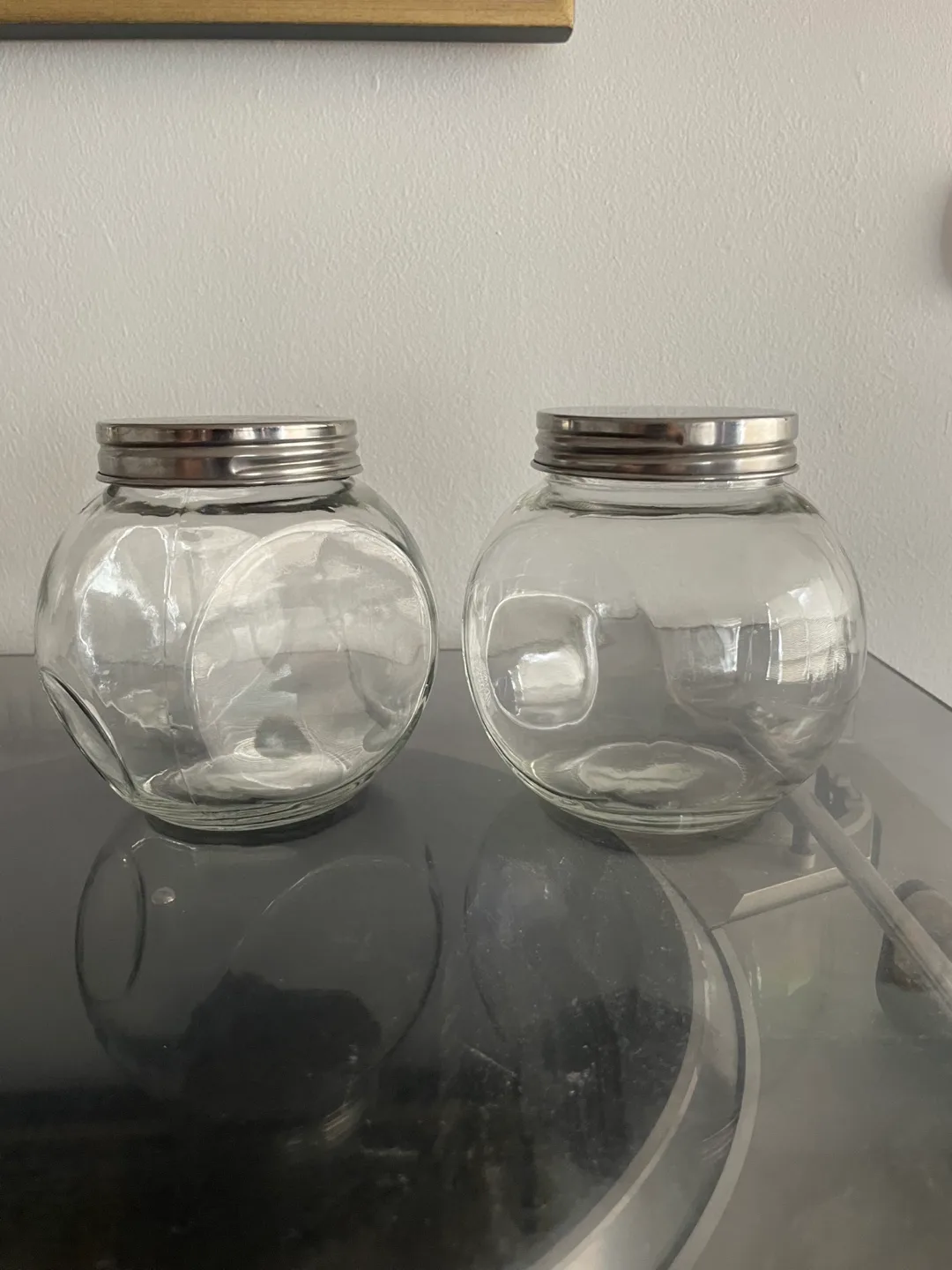 Glass Storage Jars with Metal Lids thumbnail