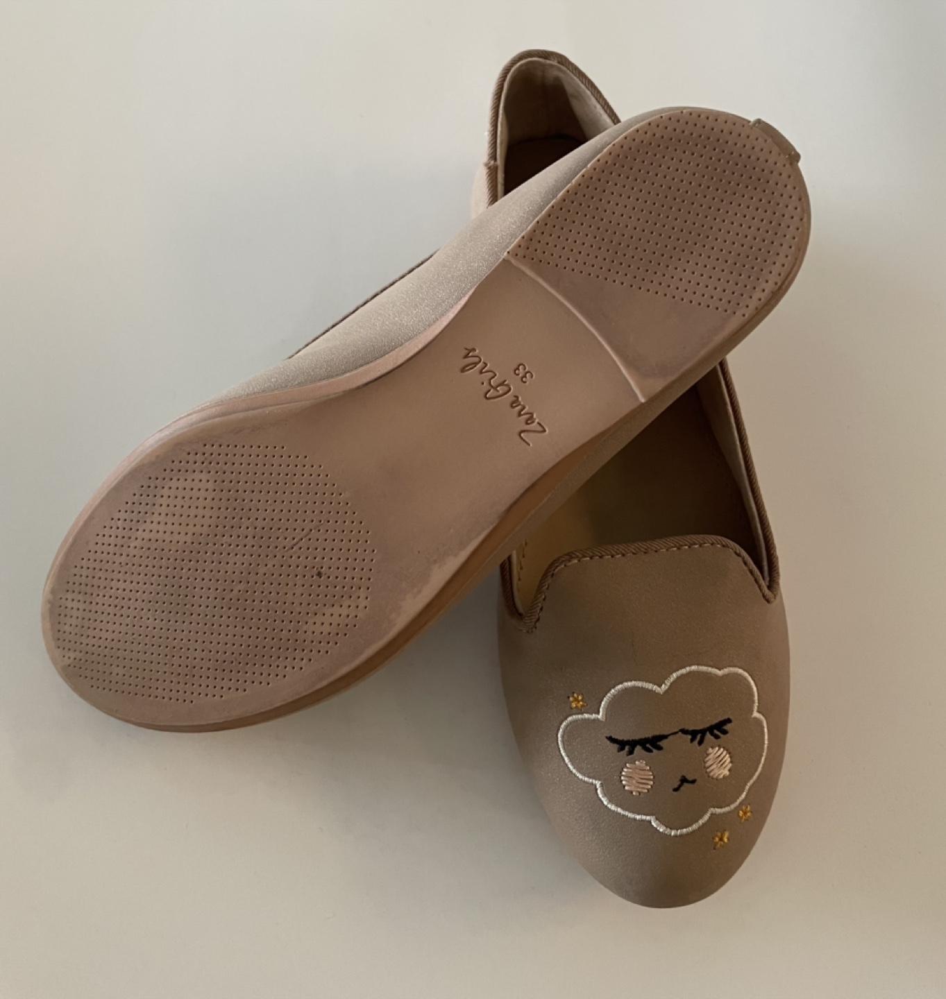 Zara Girls Beige Flats - Size 33 - photo 2