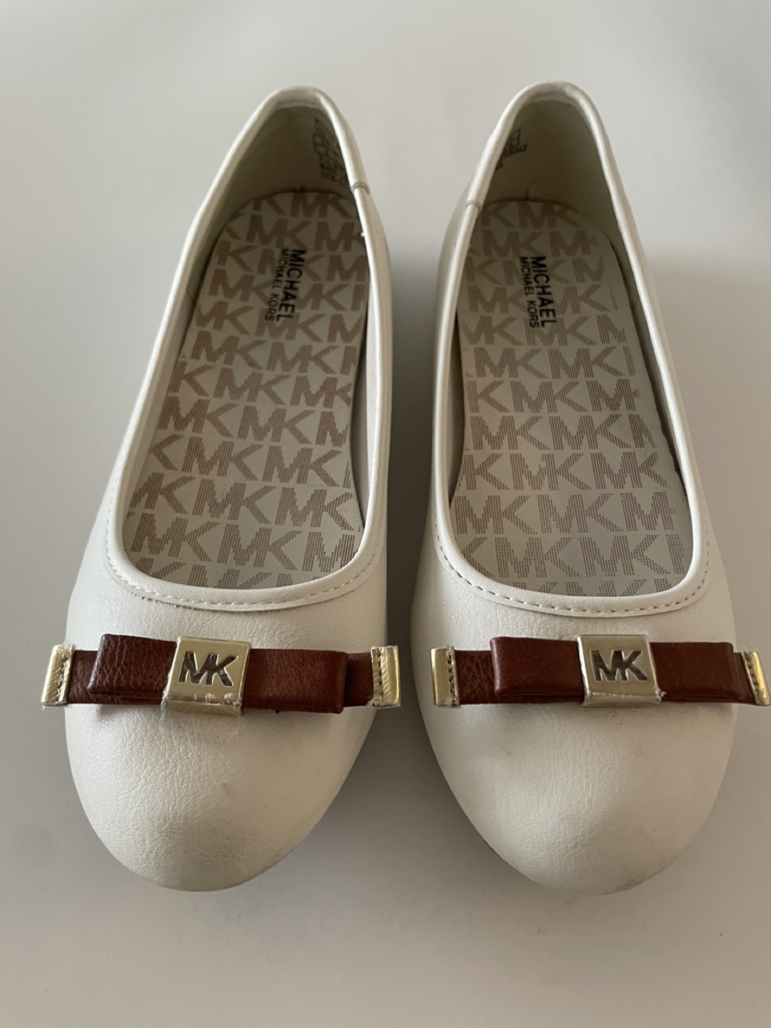 Michael Kors White Ballet Flats