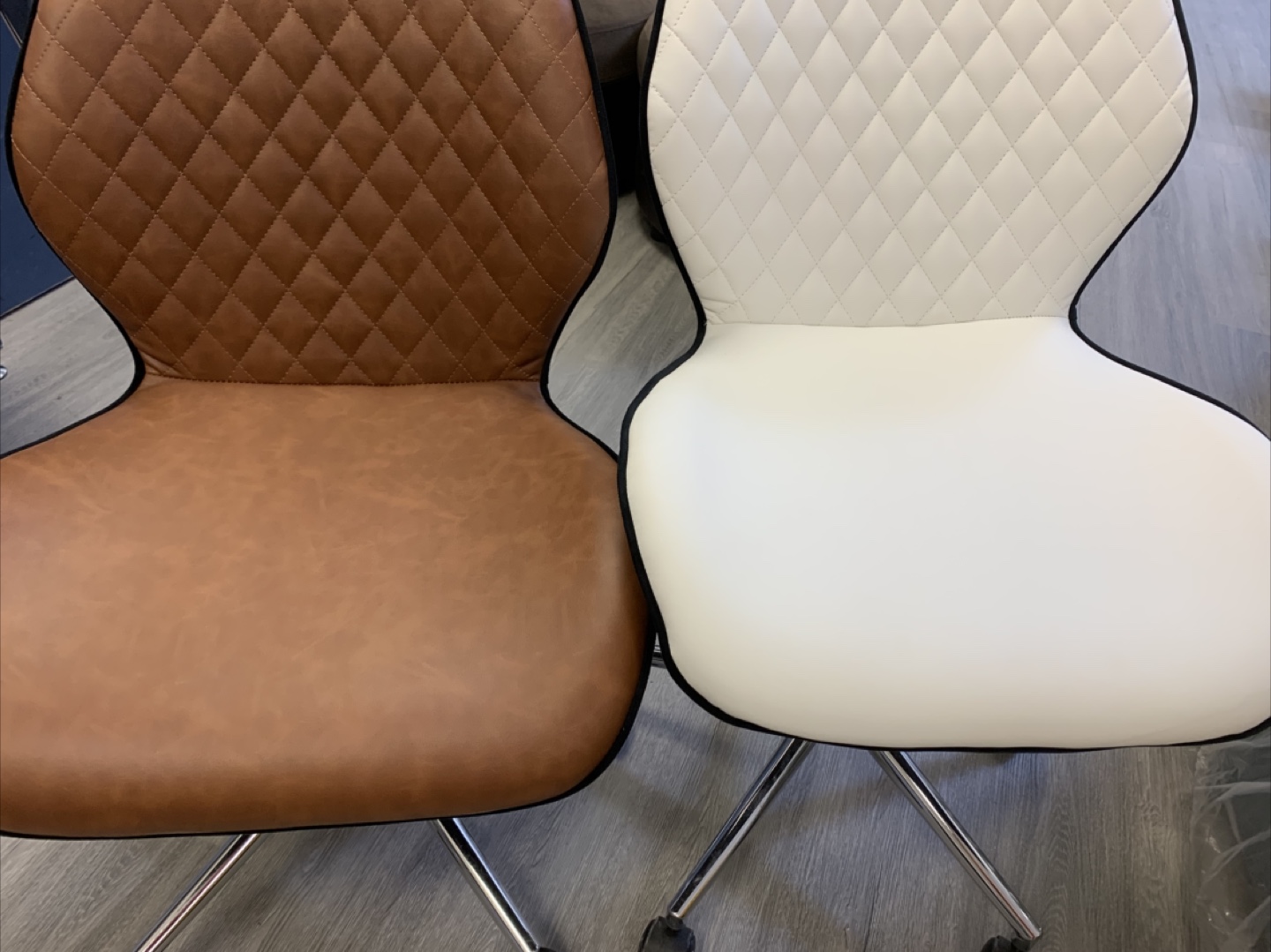 Office Chair - Brown & White