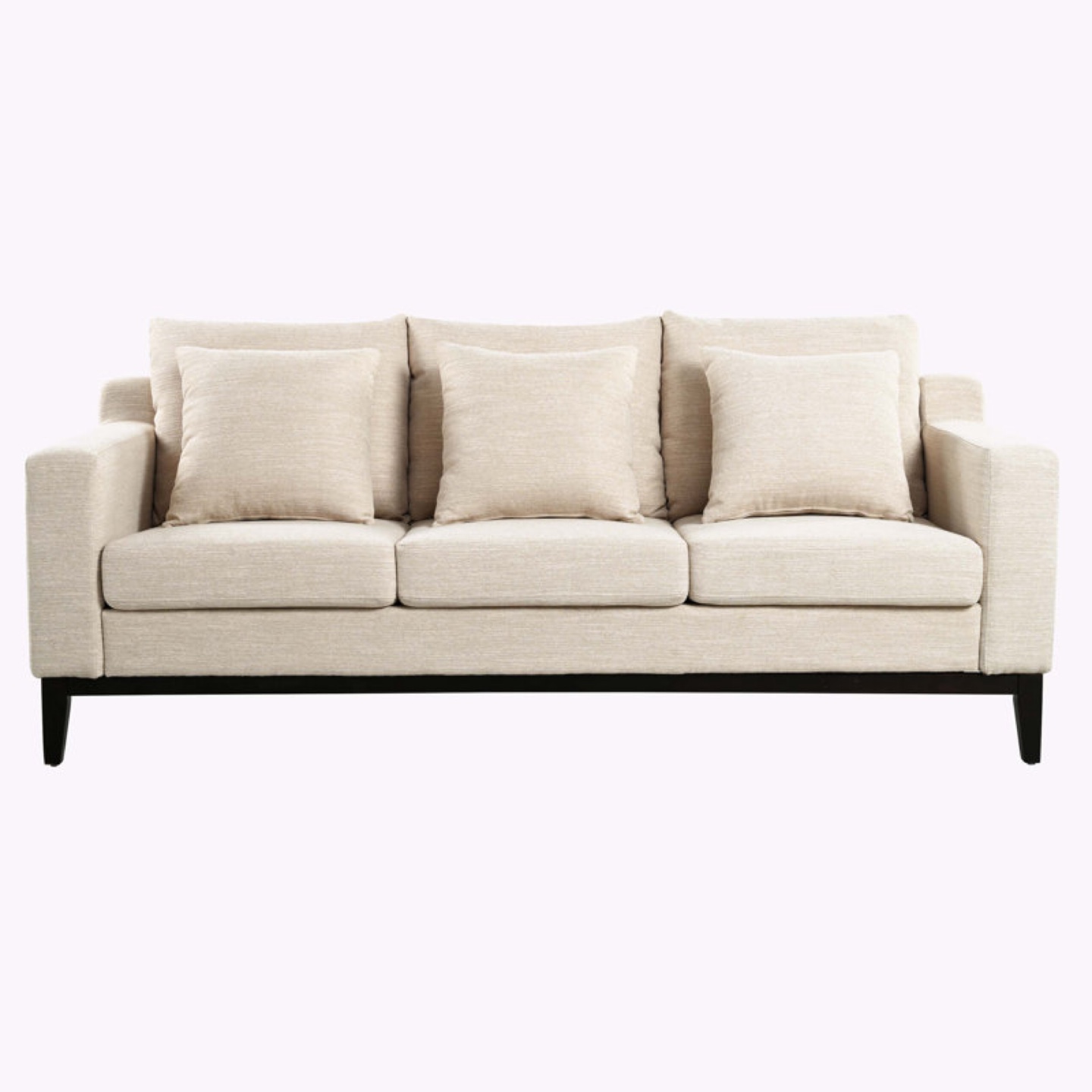 Beige 80" Square Arm Sofa - photo 5