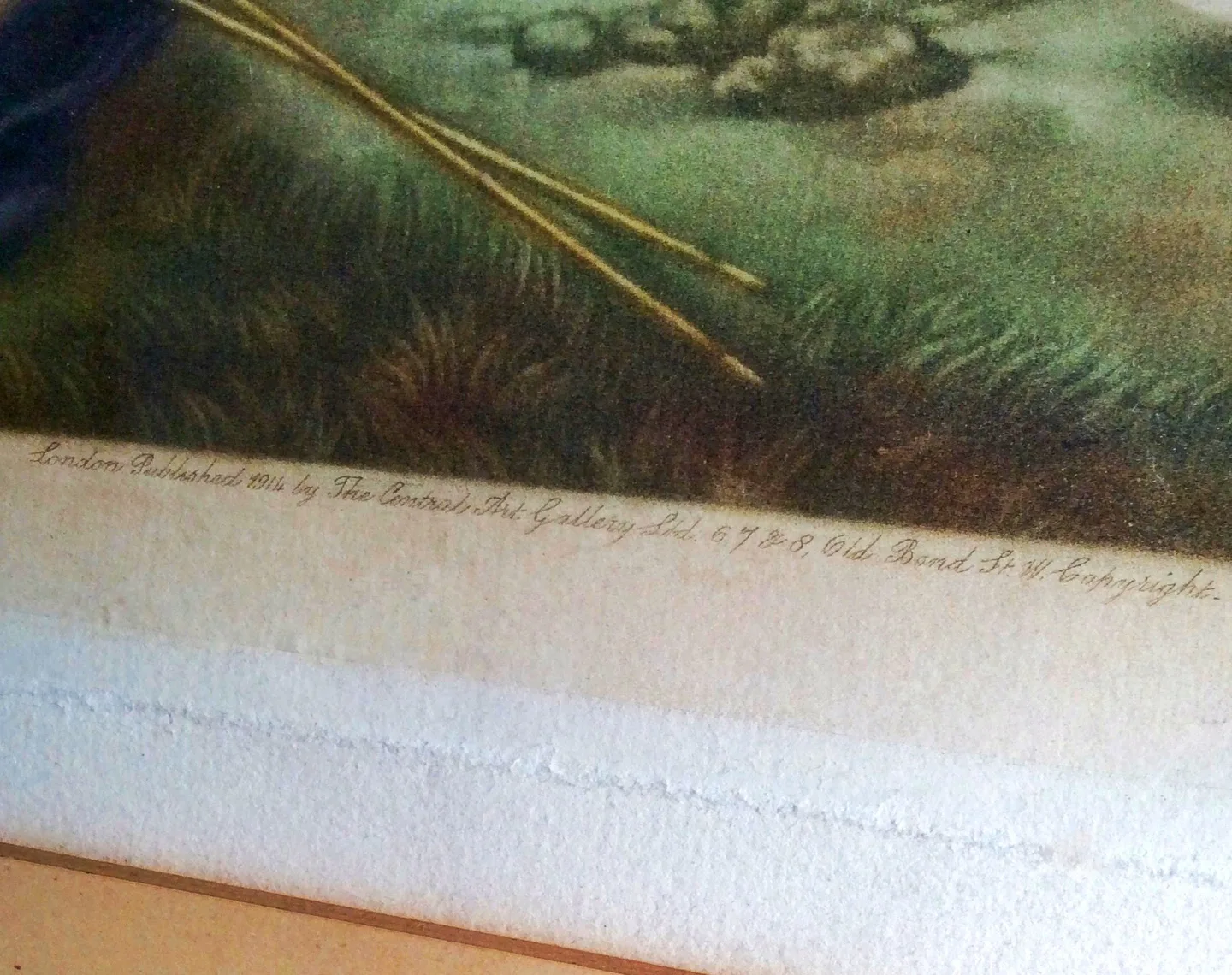 ⭐️Beautiful antique 1914 mezzotint print of an original painting image indicator(8)