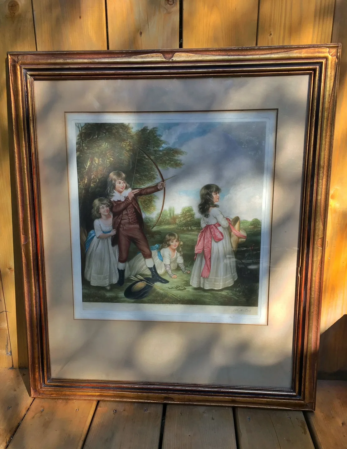 ⭐️Beautiful antique 1914 mezzotint print of an original painting image indicator(6)