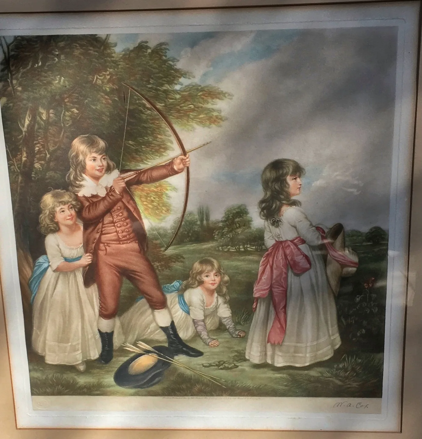 ⭐️Beautiful antique 1914 mezzotint print of an original painting image indicator(5)