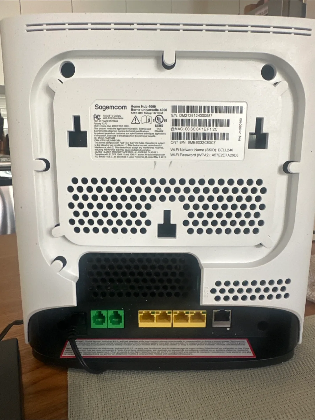Sagemcom Home Hub 4000 Bell Router image indicator(2)