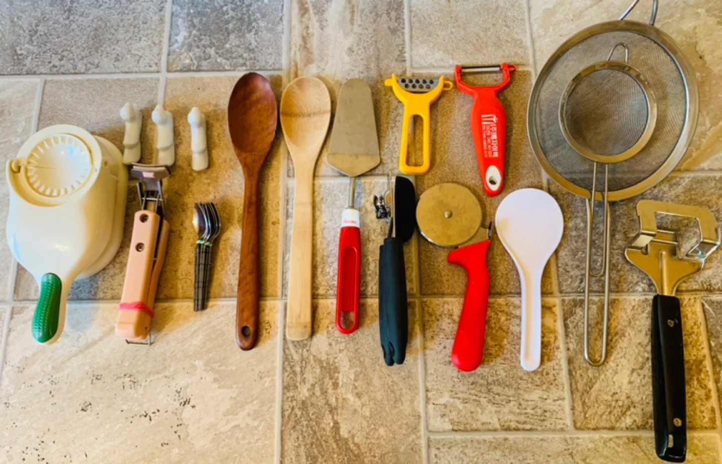 Kitchen utensils+ Two frying pans and a cutting board. thumbnail