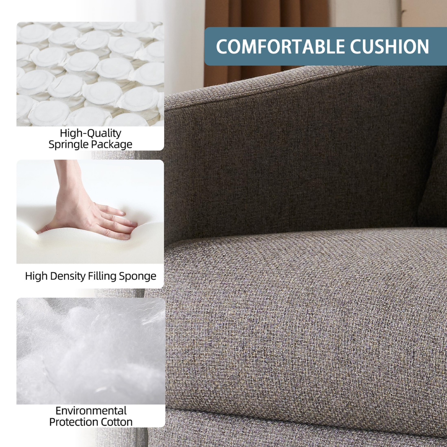 Ketaiyou Swivel Rocking Recliner Chair for Adults - photo 4