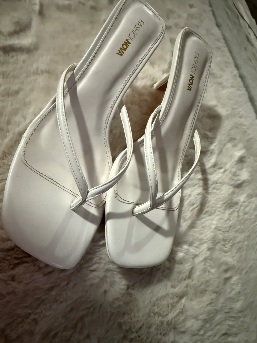 Fashion Nova White Heels - Size 11