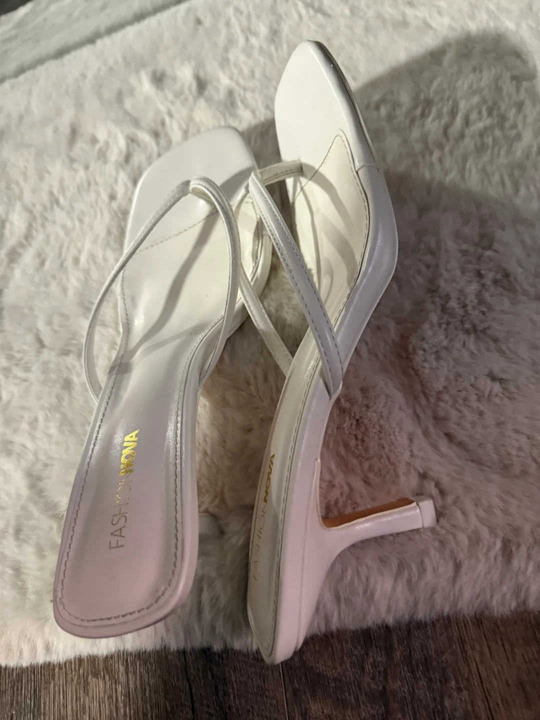 Fashion Nova White Heels - Size 11 image indicator(3)