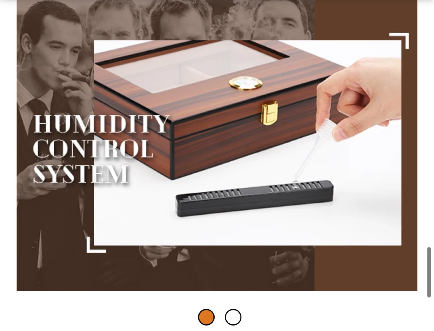 Bald Eagle / Cigar Humidor Box with Hygrometer image indicator(5)