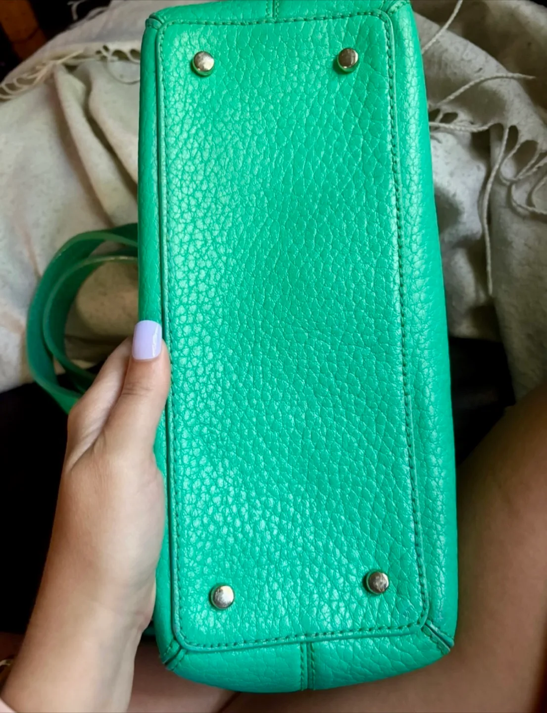 Kate Spade Satchel Bag - Green & White image indicator(6)