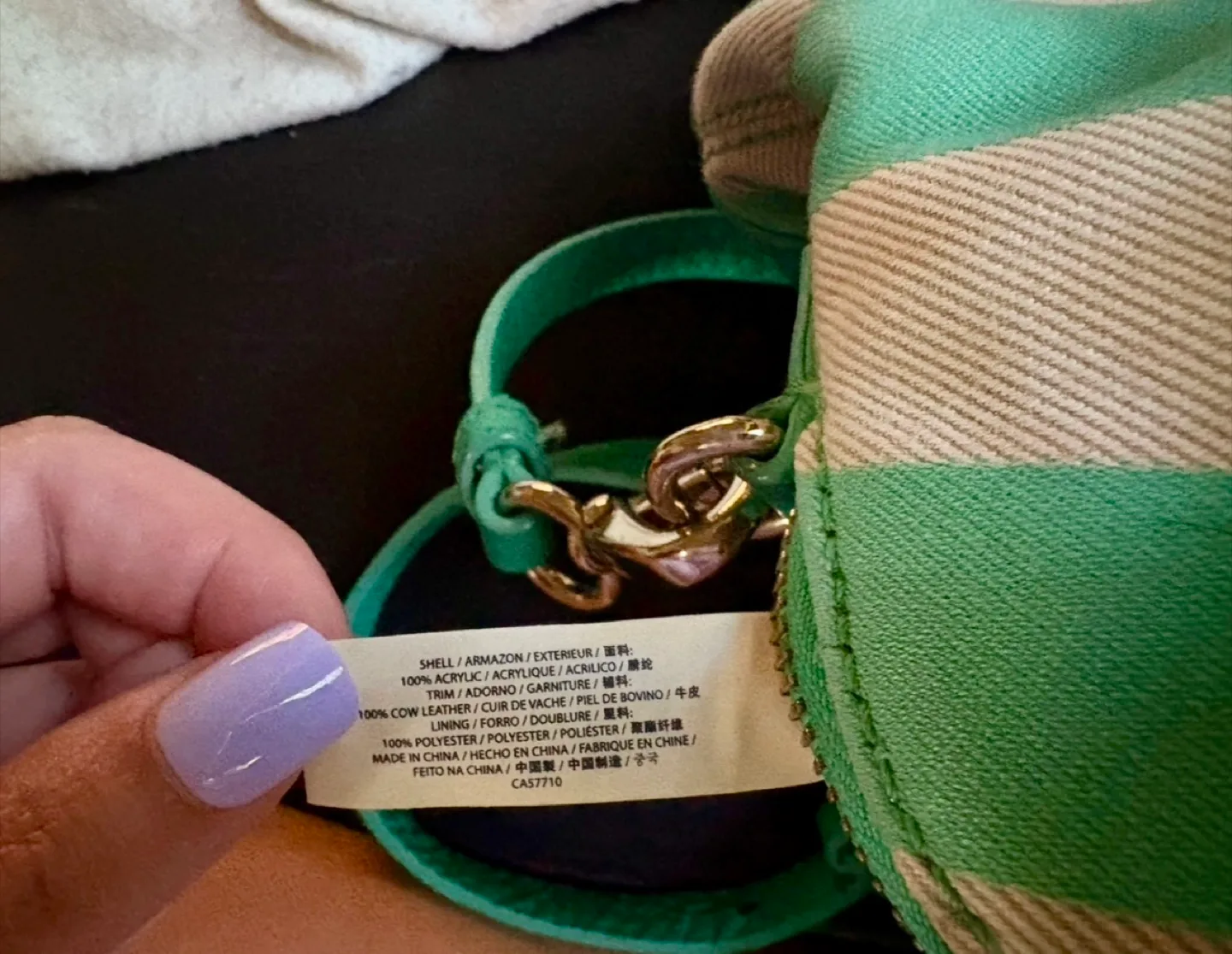 Kate Spade Satchel Bag - Green & White image indicator(9)