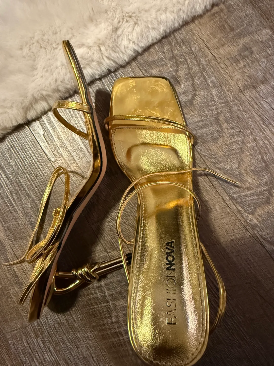 Fashion Nova Gold Heels