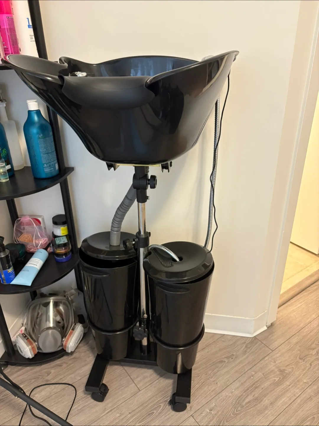 Portable Salon Hair Washing Sink - Black thumbnail