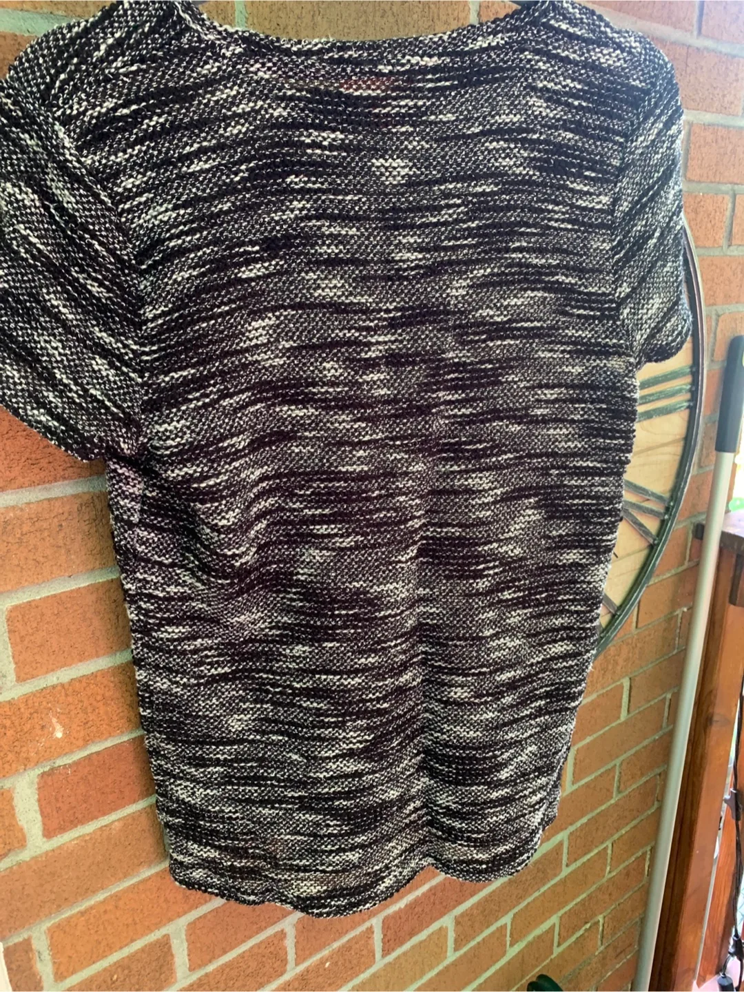 Joe Fresh Black & White Knit Top - Size M image indicator(3)