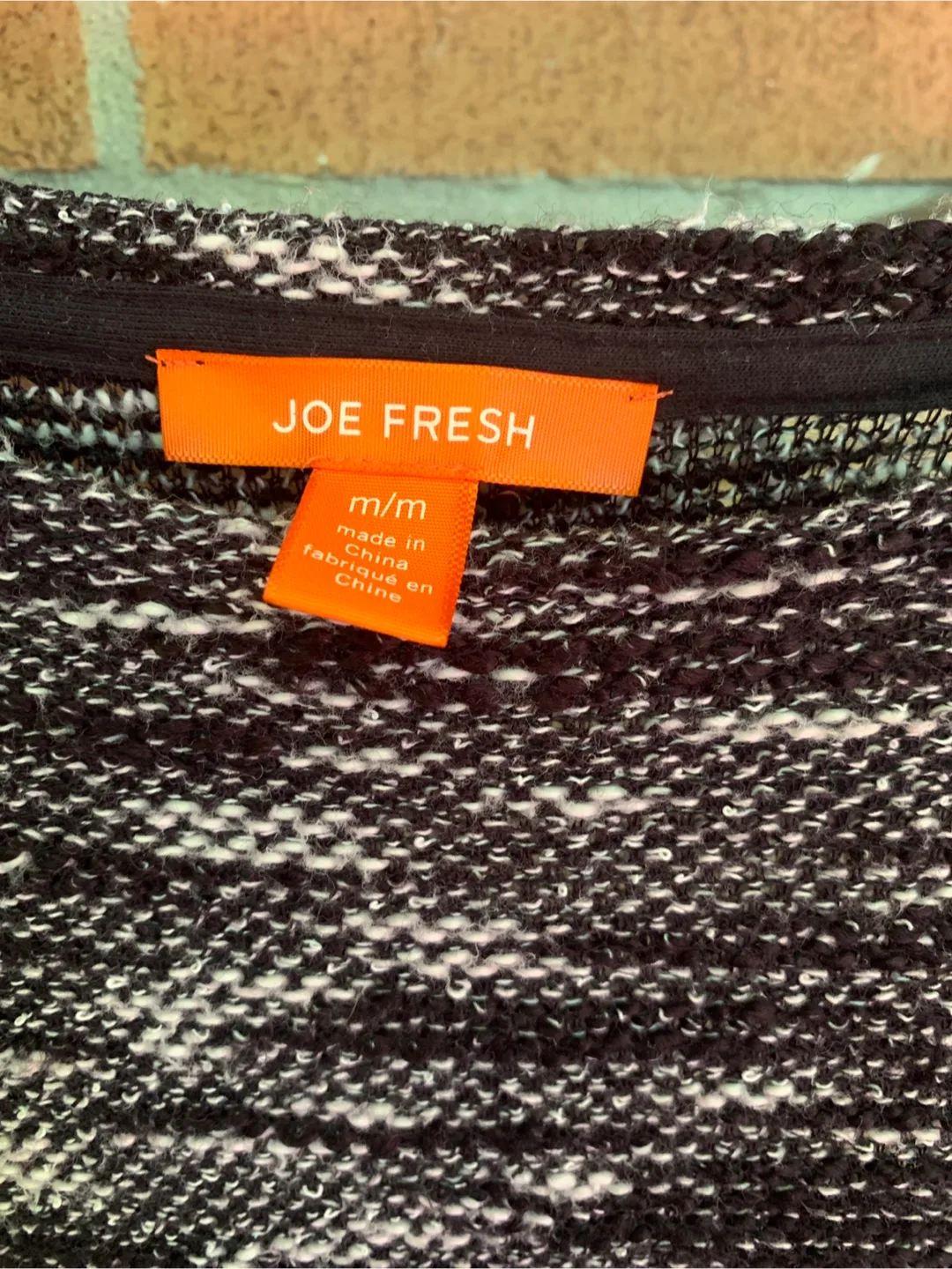 Joe Fresh Black & White Knit Top - Size M image indicator(2)