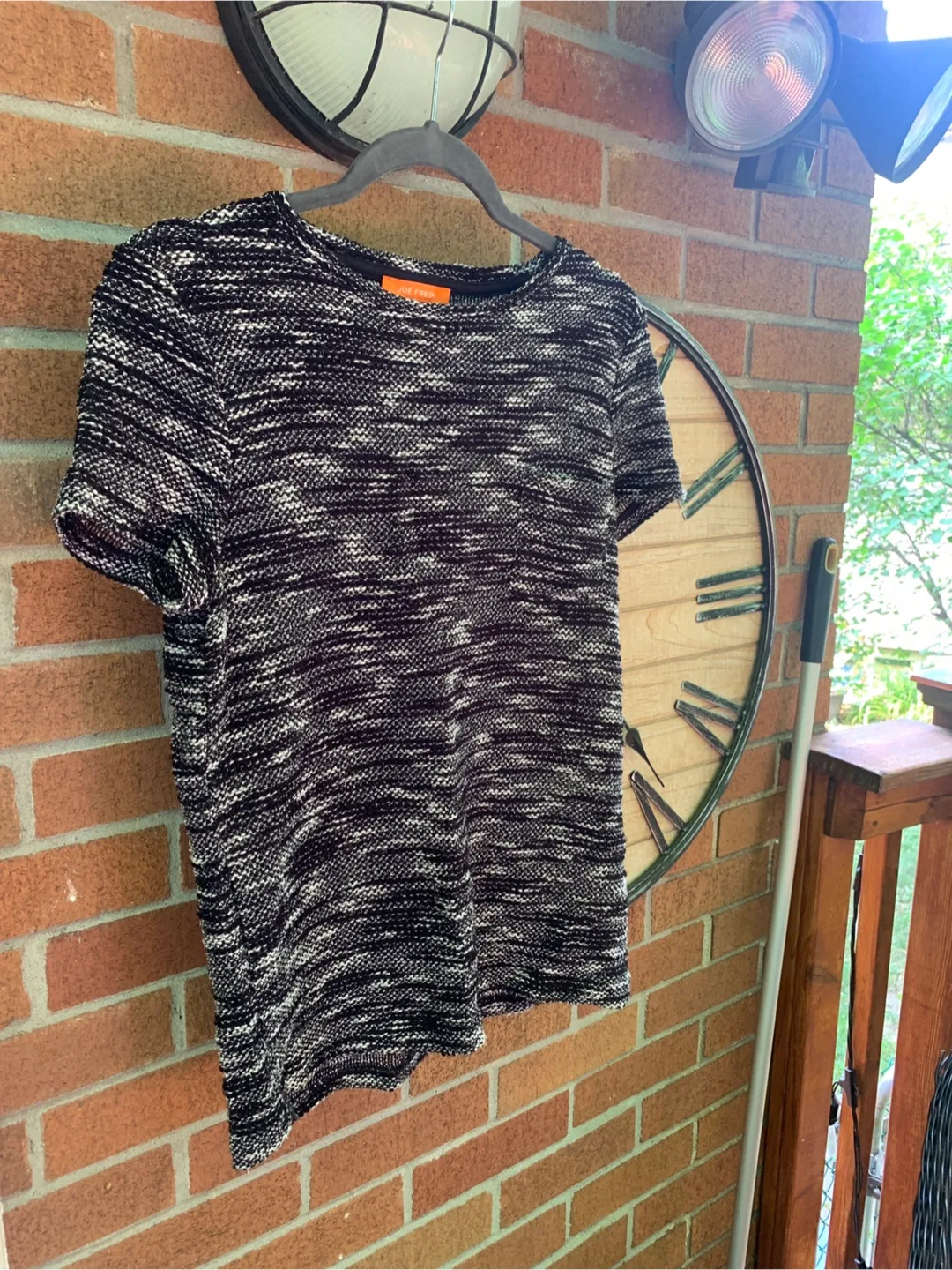 Joe Fresh Black & White Knit Top - Size M image indicator(7)