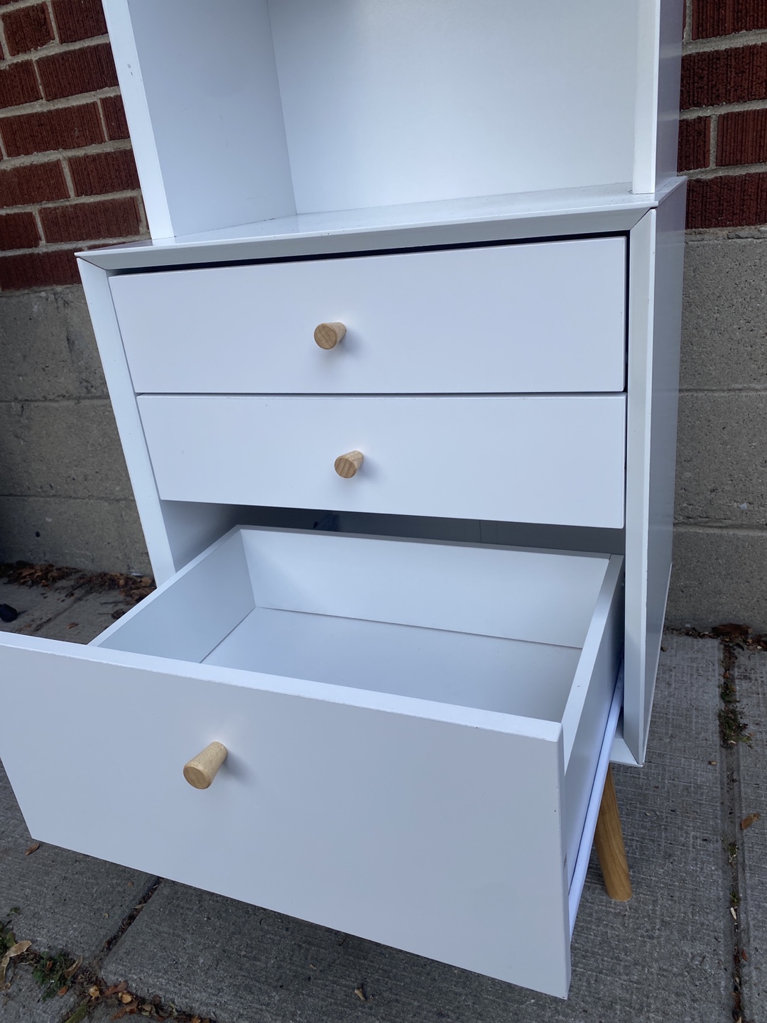 White Bookcase with Drawers - photo 3