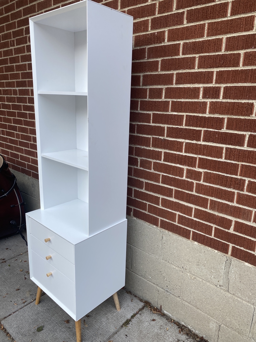 White Bookcase with Drawers - photo 4