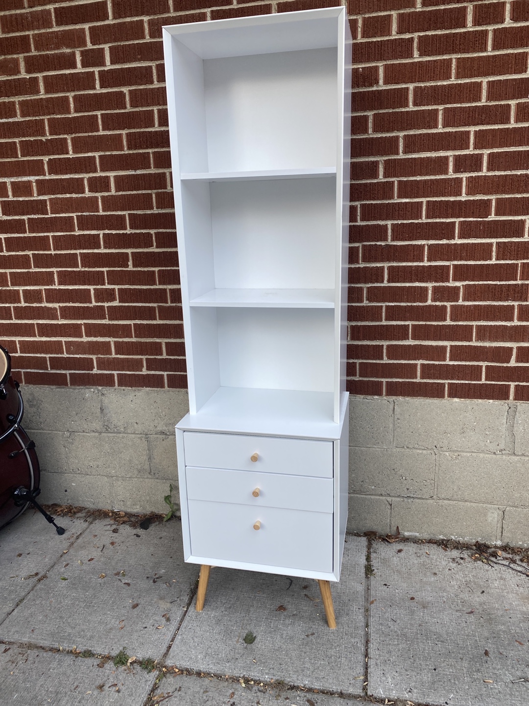 White Bookcase with Drawers - photo 2